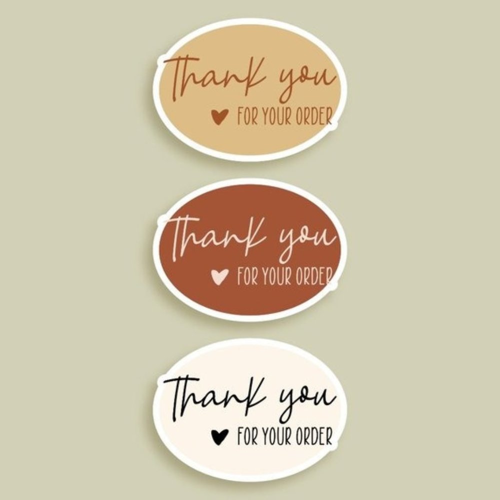 280 Neutral TY For Your Order Stickers MATTE